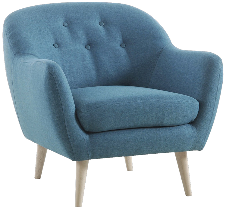 Ghế sofa đơn cơ ban xanh lam đậm