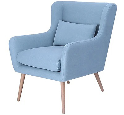 Ghế sofa đơn chân cao - xanh lam