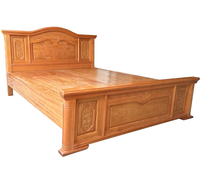 Giường ngủ gỗ xoan cơ bản GGX01