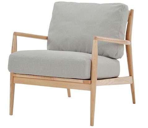 Sofa đơn gỗ màu cơ bản màu xám - SFD04