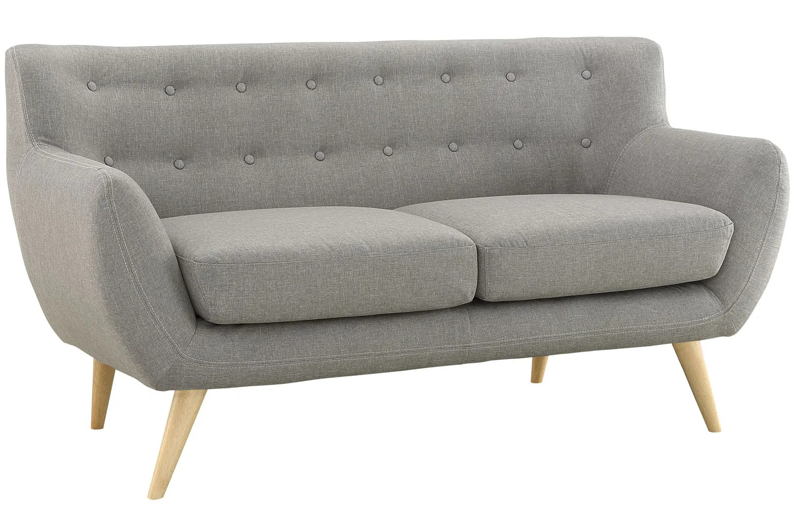 Sofa văng 2 chỗ cơ bản 16 chấm màu xám